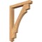 Ekena Millwork Merced Arts and Crafts Smooth Bracket w/ Offset Brace, Western Red Cedar, 5 1/2"W x 36"D x 48"H BKT0604X36X48MRC03SWR - alternate 1